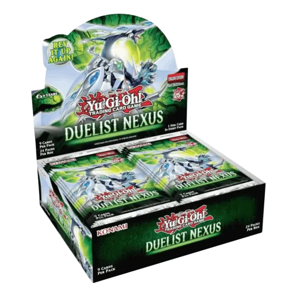 Yu-Gi-Oh! Duelist Nexus Display mit Karten und Verpackung, original Yu-Gi-Oh! Produkt für Sammelkartenfans