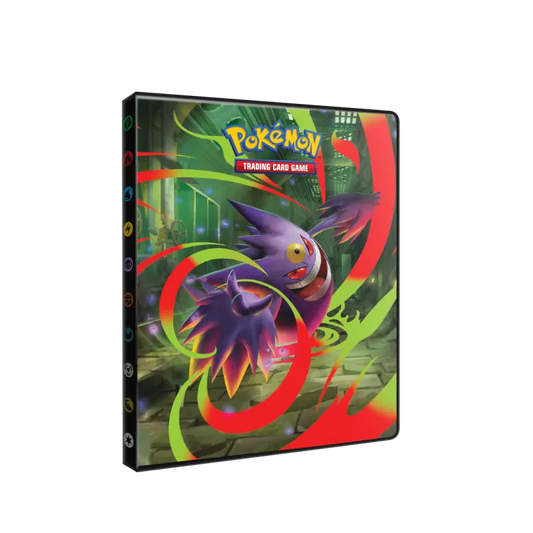 Ultra Pro Pokémon 4-Pocket Portfolio mit Mega Evolution und Phantasmal Flames Design, geeignet für Sammelkarten.