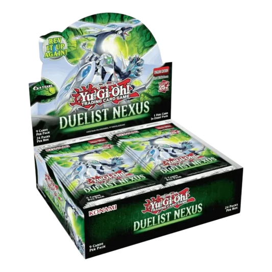 Yu-Gi-Oh! Duelist Nexus Display mit Karten und Verpackung, original Yu-Gi-Oh! Produkt für Sammelkartenfans