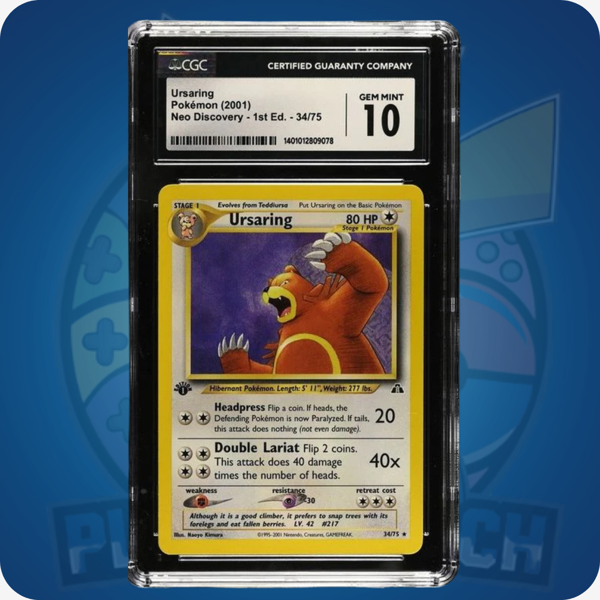 Ursaring [1st Edition] #34 Neo Discovery - CGC 10 GEM-MT