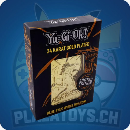 Yu-Gi-Oh! 24 Karat Gold plattiert Metallplatte Blue Eyes White Dragon *LIMITIERTE EDITION*