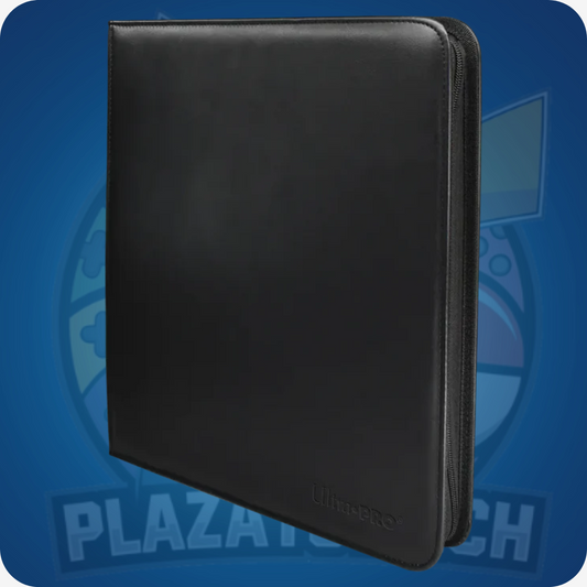 Ultra Pro - Vivid 12-Pocket Zippered PRO-Binder: Black