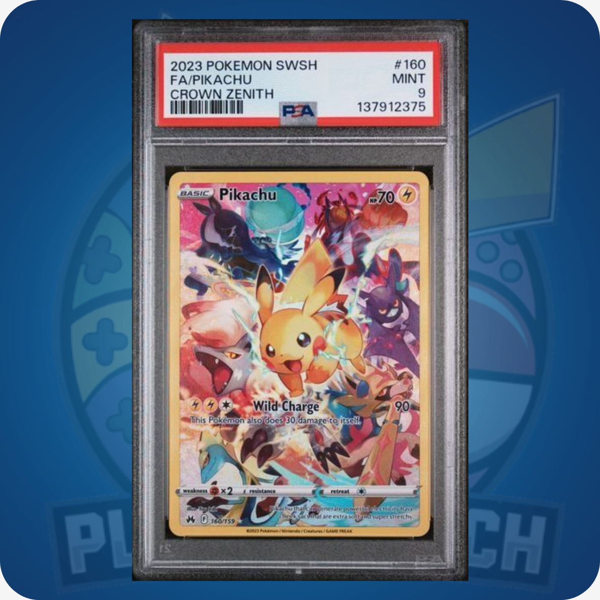 Pikachu #160 Pokemon Crown Zenith PSA 9 MINT