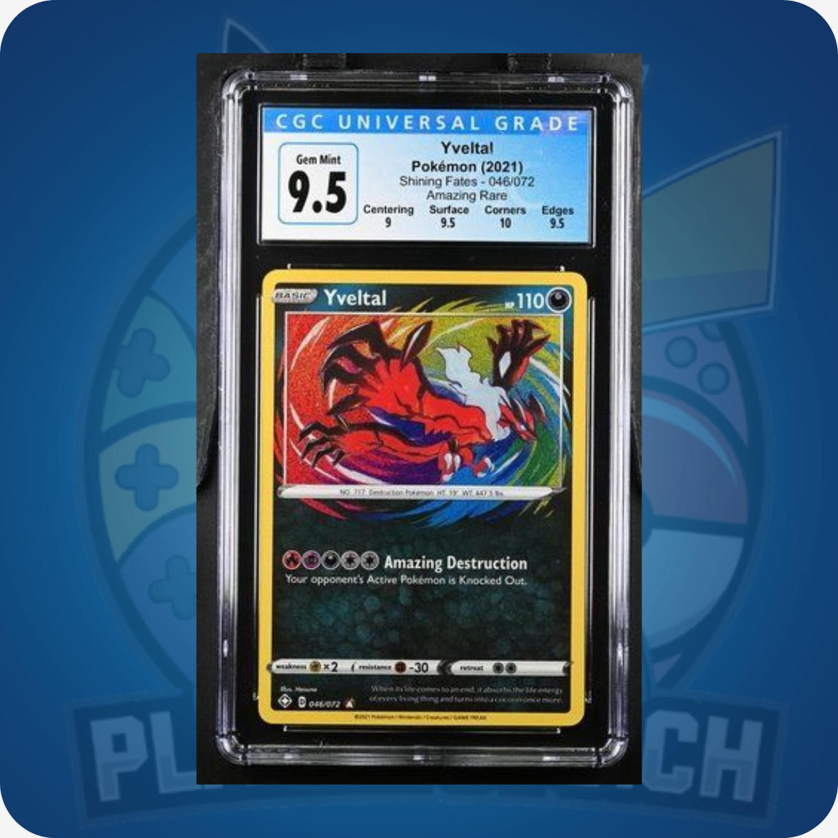 Yveltal #46 Pokemon Shining Fates - CGC 9.5 GEM MINT