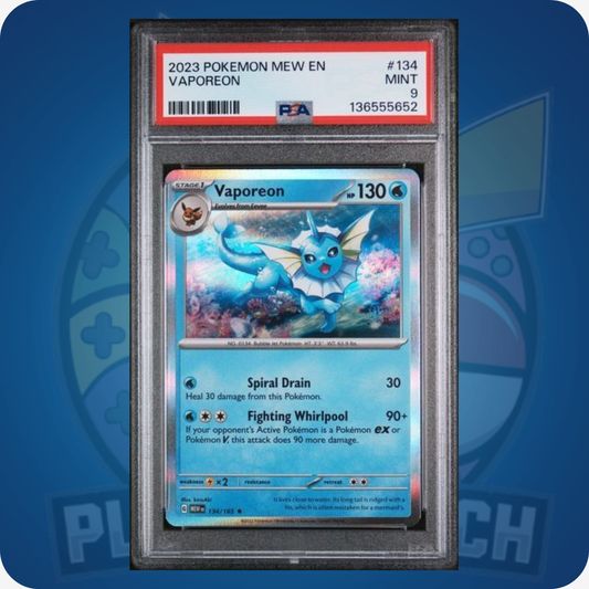 Vaporeon [Holo] #134 Pokemon Scarlet & Violet 151 PSA 9 MINT