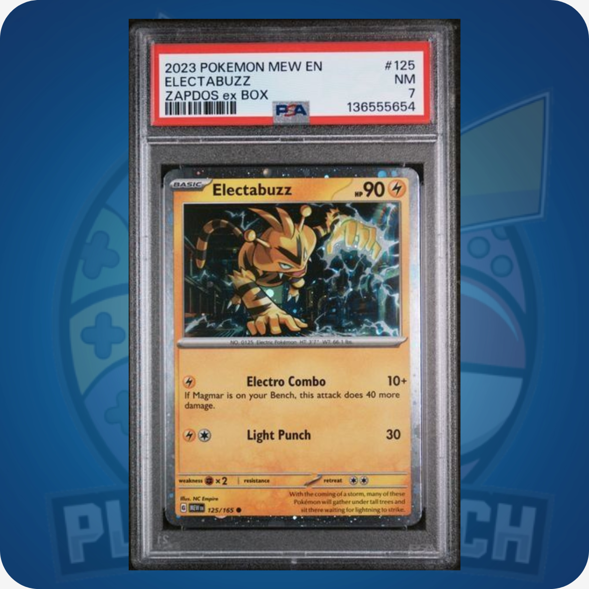Electabuzz [Cosmos Holo] #125 Pokemon 151 PSA 7 NM