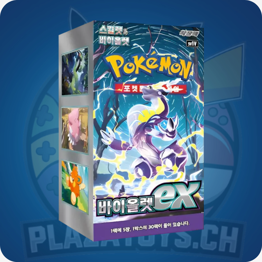Pokémon TCG: Violet ex - Display, koreanische Edition mit Pokémon-Karten im Display, gebraucht für Sammler und TCG-Enthusiasten