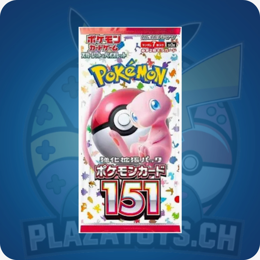 Pokemon 151 Booster Pack SV2a, hochwertiges Pokémon-Kartenset, mit seltenen Karten und attraktiver Verpackung.