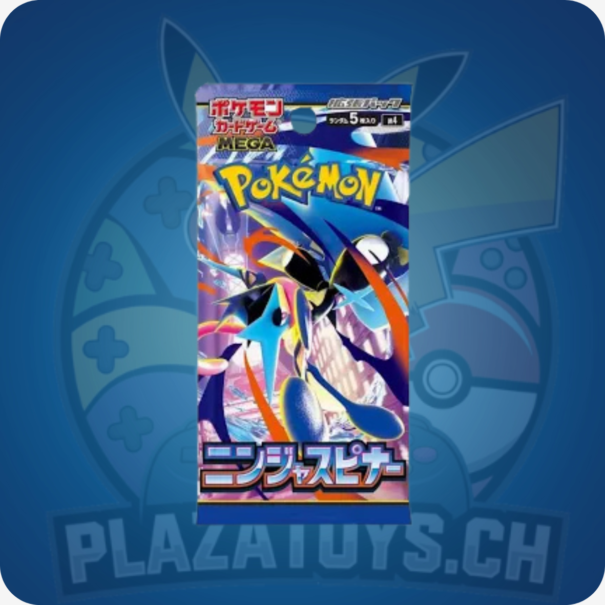 Pokémon Ninja Spinner Booster Pack M4, Booster mit Pokémon-Design, auf Gutschein im Wert von 200 CHF abgebildet
