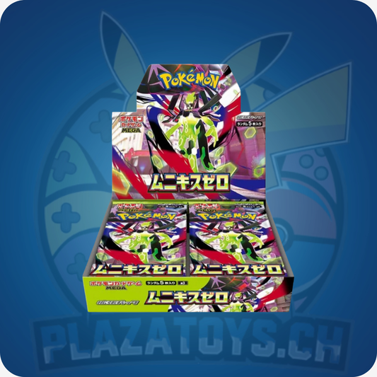 Display der Pokémon Nihil Zero Japan Booster-Box M3 mit hochwertigen Pokémon-Karten, von Pokémon.