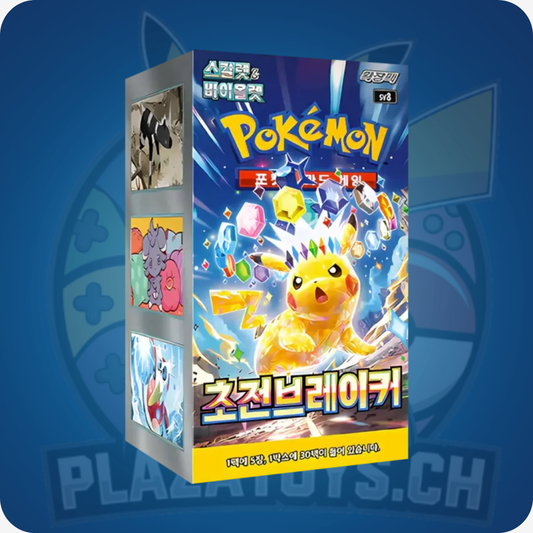 Pokémon TCG Super Electric Breaker Display, koreanisches Sammelkartenspiel mit booster packs und Karten im Bild