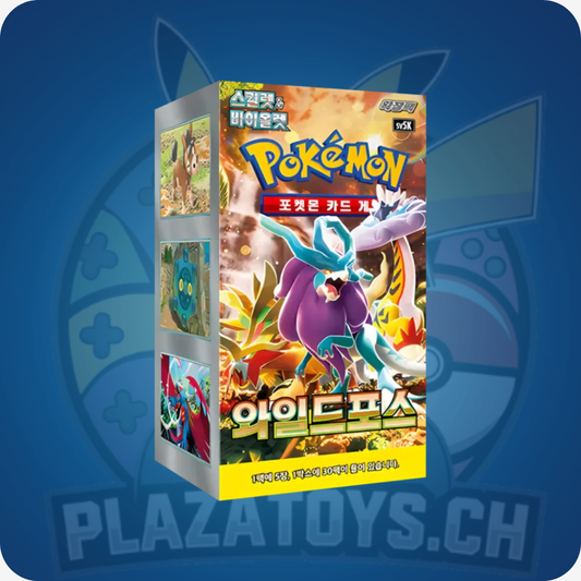 Pokémon TCG Wild Force Display von Pokemon mit Booster-Packs, KOR-Version, auf der Verpackung sichtbar
