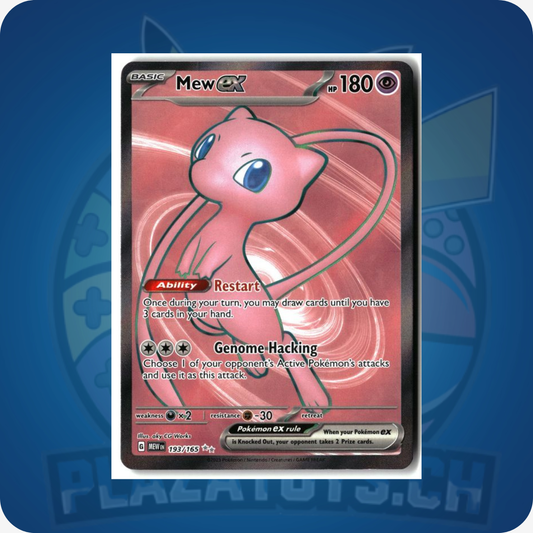 Pokémon Einzelkarte Mew ex #193 aus Pokémon Scarlet & Violet, Pokémon TCG, detaillierte Illustration, hochwertige Karte