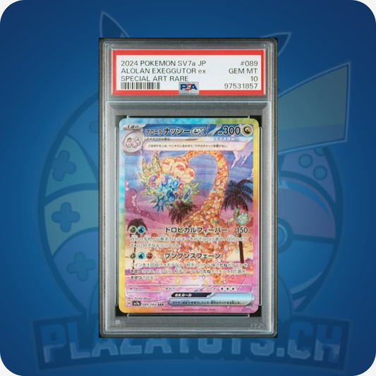 Pokemon TCG Karte Alolan Exeggutor ex #89, PSA 10 GEM MT, hochwertige Graded Card, japanisches Pokemon Sammelkartenspiel