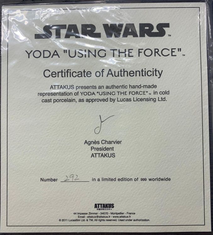 Star Wars Episode 5: The Empire Strikes Back - Yoda using the Force (Elite Collection) Limitiert!